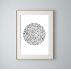 Wool A,Wall Art,Hand Drawn,Irish Artist,Black & White,Poster,Living Room,Office,High Quality,Unframed,Irish abstract art, popular, feature