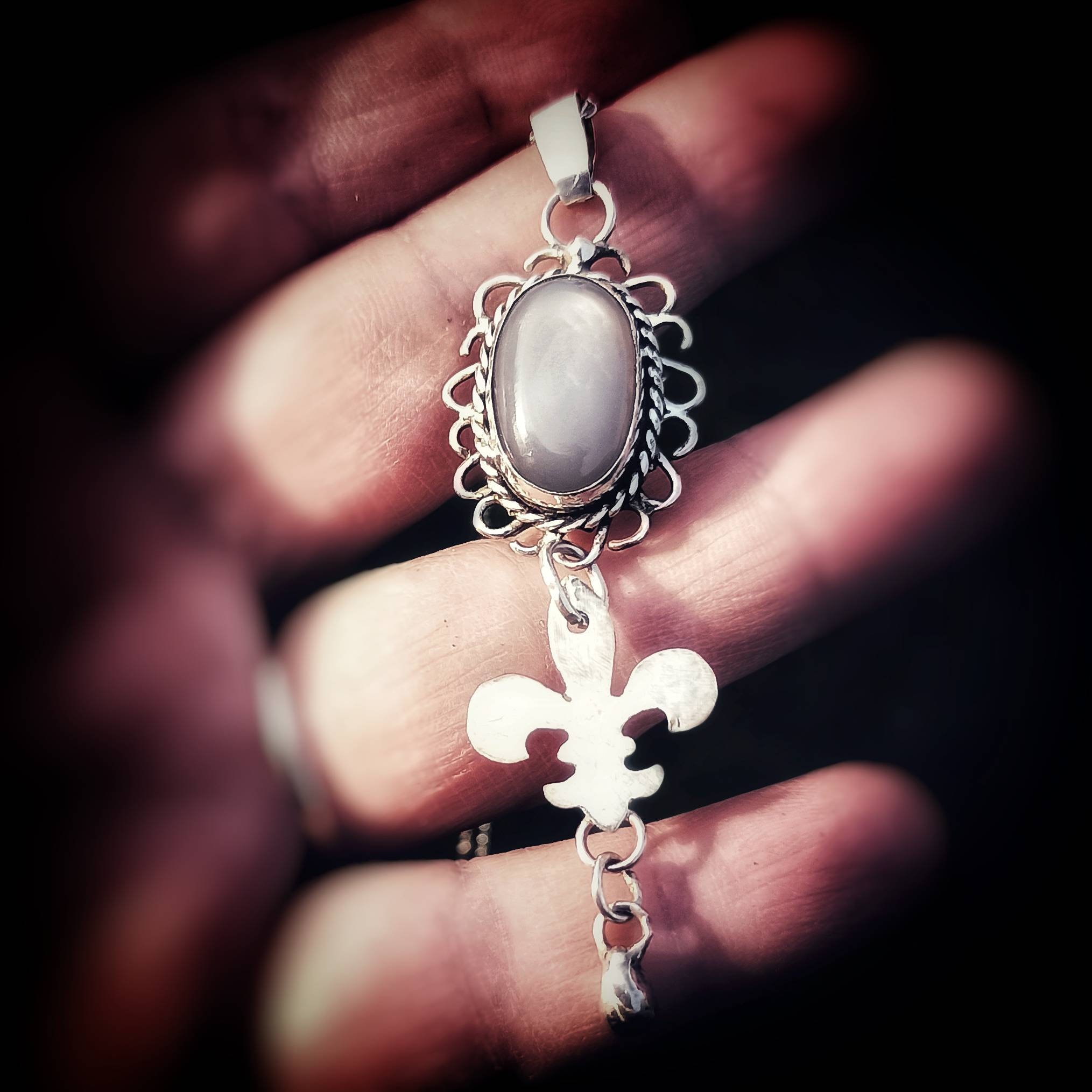Ciondolo fiore TINY in argento sterling .925 x 1 Ciondoli fiori