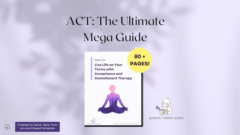 ACT the Ultimate MEGA Resource Bundle 83 Pages Interactive Fillable PDFs for Therapists and Coaches great for online sessions image 1
