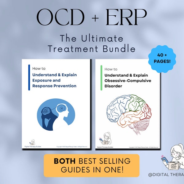 The Ultimate OCD Treatment Bundle, Fillable pdf, ocd awareness, ERP, CBT worksheets, neuroscience, anxiety and ocd help