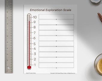 Emotion Regulation | Self Exploration | Mindfulness | Fillable PDF | Emotion Tracker | Emotional Awareness | Mood Worksheet | CBT