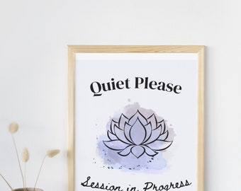 Quiet Please Session in Progress | Printable Sign | Download