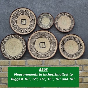 Binga Wall Baskets Variety Set van 6 Kies uit 10 sets Gratis Express Shipping Afrikaanse muurdecoratie Black Friday Sale BB05