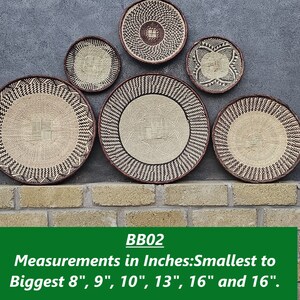 Binga Wall Baskets Variety Set van 6 Kies uit 10 sets Gratis Express Shipping Afrikaanse muurdecoratie Black Friday Sale BB02