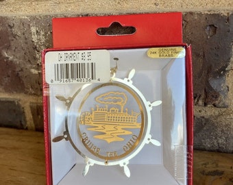 OHIO RIVER Nation's Treasures Souvenir Ornament 24K gold Finish Cruise The Ohio