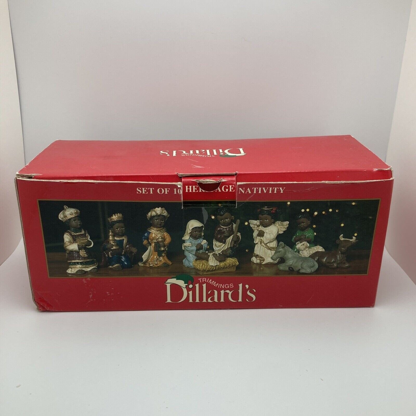 VTG Dillards Trimmings Nativity Set Set of 10 Resin Figures Etsy