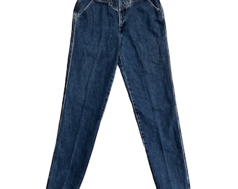 Vintage Rockies Denim Blue Jeans Frauen 17/18 XL Mom Bareback Western Schrittlänge 36