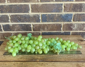 Artificial Grape Cluster Green Grapes 18 Inch Long Strand Faux Fruit