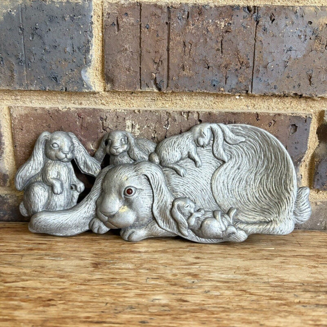 VTG 1994 Arthur Court Bunny Rabbits Aluminum Trinket Dish Spoon Rest, 9 ...