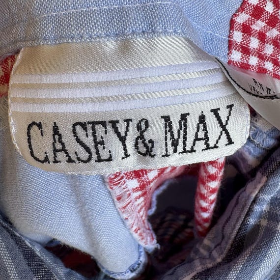 Vintage 90s Patchwork Button Down Sleeveless Top … - image 8