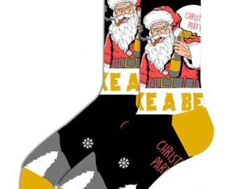 New Christmas Cartoon Santa  Happy Socks  Moose Funny Winter Ankle Cotton Male Female Socks Happy Christmas