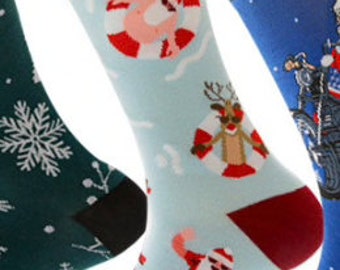 New Christmas Cartoon Santa Elk Happy Socks Moose Funny Winter Ankle Cotton Male Female Socks Happy Christmas