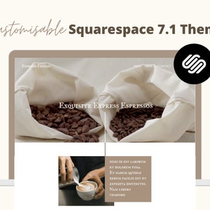 Coffee Shop Web Template for Squarespace 7.1 - Instant Download Website Template For Coffee Shop or Café Owners | Fully Customizable Website