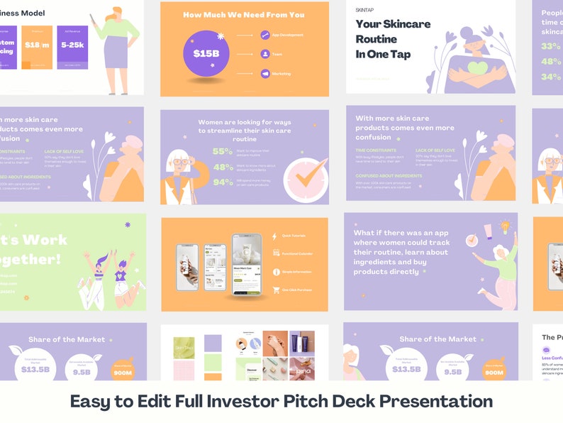 Canva Presentation Template Investor Pitch Deck Editable & Customisable ...