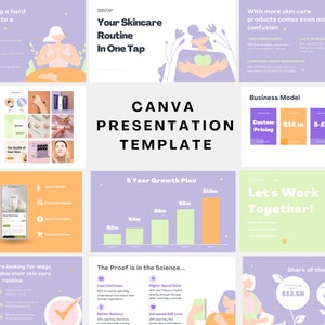 Canva Presentation Template | Investor Pitch Deck | Editable & Customisable Presentation Slides | PowerPoint Template