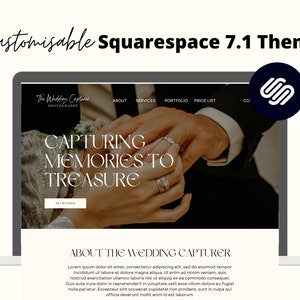 Hochzeitsfotograf Squarespace Template - Einfach zu installierende Website für Hochzeiten, Veranstaltungsort, Zelebranten & Fotos - Einzigartig und einfach einzurichten!