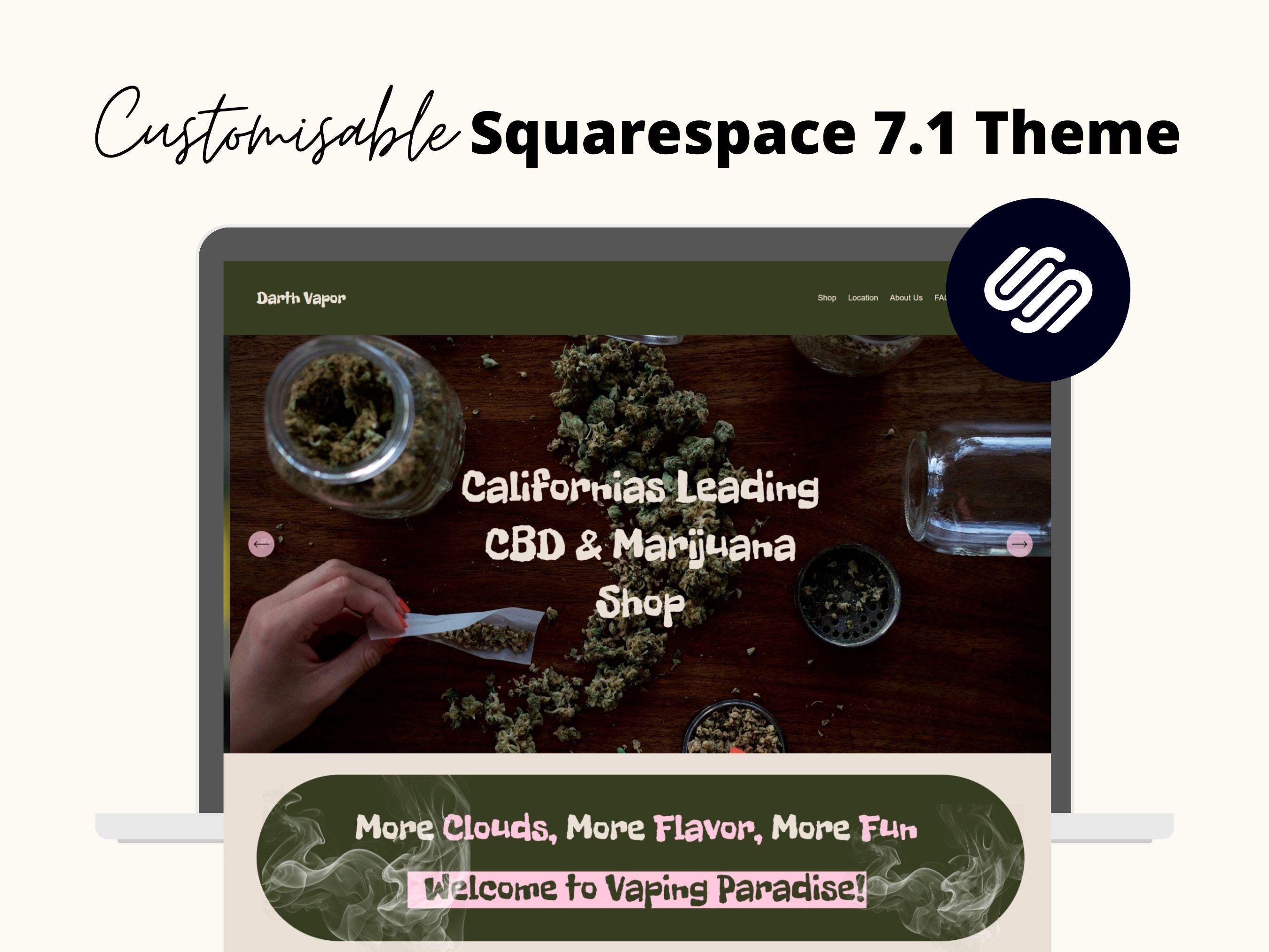 Vape Shop Web Template for Squarespace 7.1 - Download Website Template for  Weed Dispensaries, Weed Websites