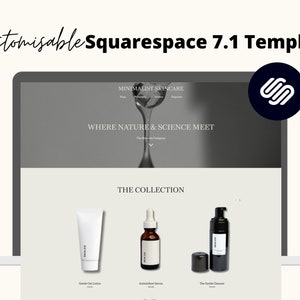 Minimalist Skincare Brand Website Template for Squarespace 7.1 - Download Premade Website