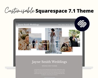 Wedding Planner Website Template: Squarespace 7.1 Theme