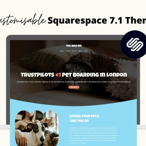 May include: A website homepage for a pet boarding service called "Tail Wag Inn" with the tagline "TRUSTPILOTS #1 Pet Boarding in London". The website features a photo of a cat sleeping on a bed and a call to action button that says "Where We Are". The website also features a photo of a dog and cat with the tagline "Loving your pets, like you do."