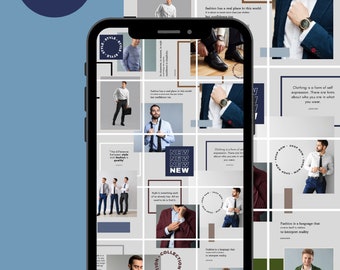Plantilla de feed de rompecabezas de Instagram Moda