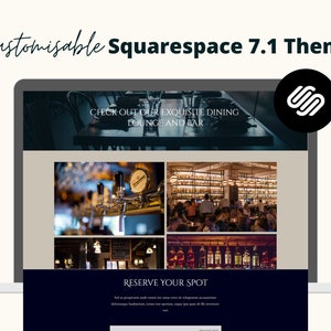 Bar & Restaurant Web Template for Squarespace 7.1 - Instant Download Website Template For Bar and Restaurant | Fully Customizable Website