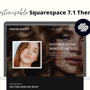 Makeup Artist | Black Sleek Beauty Website Template | Squarespace 7.1 Website