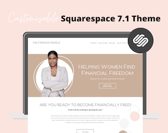 Plantilla de sitio web de coaching Squarespace 7.1 para mujeres emprendedoras
