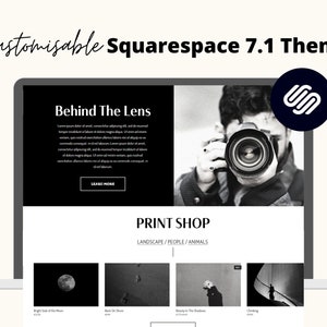 Photographer Website | Squarespace Pre-Made Website Template 7.1