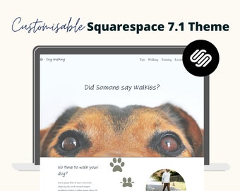 Plantilla web de Squarespace 7.1 para paseadores de perros: sitio web personalizable