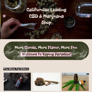 Vape Shop Web Template for Squarespace 7.1 - Download Website Template For Weed Dispensaries, Weed Websites