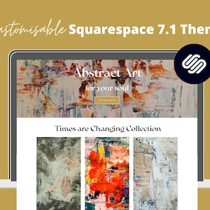 Artist Web Template for Squarespace 7.1 - Instant Download Website Template For Abstract Art| Fully Customizable Website | Painter Website