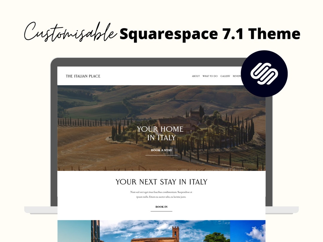 Air Bnb Squarespace Template Easy to Install site for B&b's, Hotels