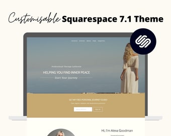 Therapist Website Template: Professional Squarespace 7.1 Design