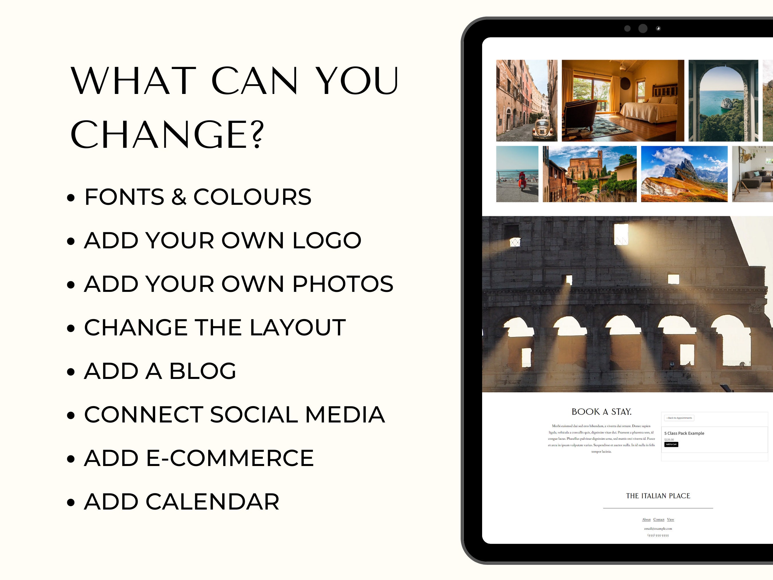 Air Bnb Squarespace Template Easy to Install site for B&b's, Hotels