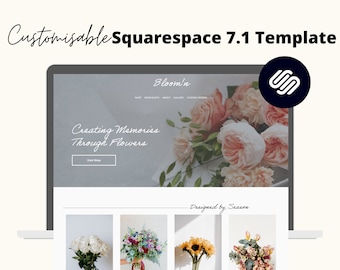 Plantilla de sitio web de floristería para Squarespace 7.1 personalizable