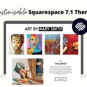 Modern Artist | Professional Artist Website | Squarespace 7.1 Website Template