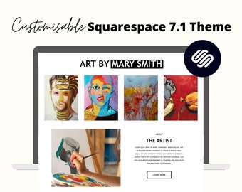 Modern Artist | Professional Artist Website | Squarespace 7.1 Website Template