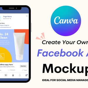 Facebook Ads Mock-up | Desktop | Mobile | Carousel | Edit with Canva