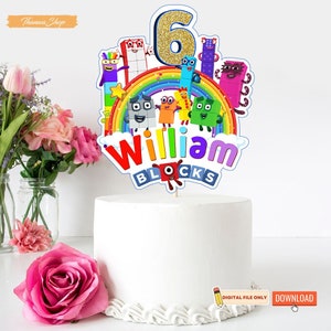 Numberblocks Cake Topper, Cupcake Topper | Number Blocks Banner | Number Blocks Cake Topper | Number Blocks Birthday | Number Blocks Party