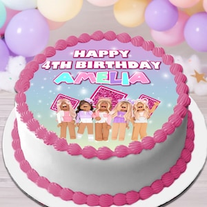 Video Game Girls Cake Topper, Personalized Cake Topper, Birthday Party Cake Topper, Printable Girl Cake Topper, Cake Decoration