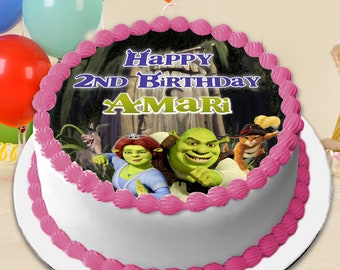 Personalized Shrek Birthday Cake Topper (Digital Download)