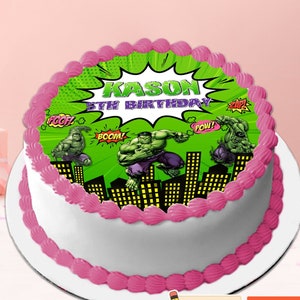 Hulk Cake Topper, Personalized Cake Topper, Hulk Cake Decoration, Hulk Party Decorations, Superheroes Cake Topper, Digital File