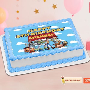 Toy story Cake Topper, Toy Story,  Birthday Cake Topper, Custom Cake Topper Toy Story Birthday, Custom Cake Topper, Toy Story Party Decor