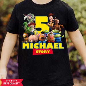 Toy Story verjaardag familieshirt, Toy Story shirt 5e verjaardag, bijpassende familieshirt verjaardag