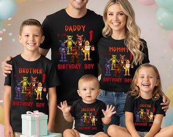 Five Nights at Freddy's Birthday Shirt: Gaming Party Tee