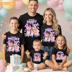 Video Game Girl Birthday Shirt: Family Matching Outfit