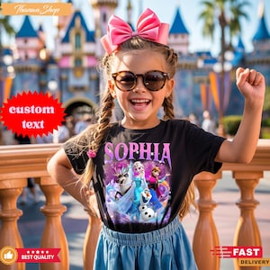 Frozen Birthday Party Shirt, Princess Birthday Tshirt for Girl, Personalized Birthday Tee Shirts Gift,Back To School Gift Ideas for Daughter