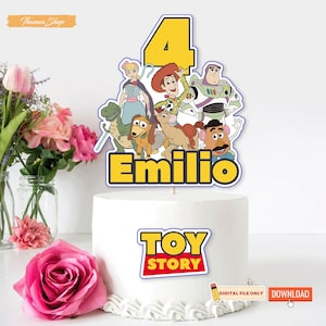 Printable Toy Story Centerpieces Birthday Decoration for Boy or Girl, Custom Name Toy Story Gift for Kids Digital File