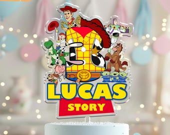 Personalized Toy Story Cake Topper, Custom Acrylic Birthday Decor